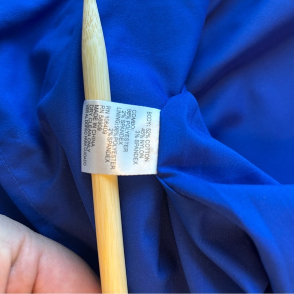 Antonio Melani Cobalt Blue Cocktail Dress w/ Laser Cutouts & Cap Sleeves – Sz 10 - Picture 11 of 14